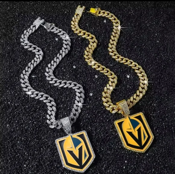 Vegas Golden Knights Iced Out Chain Necklace 20 Or 24 Choose Your Size